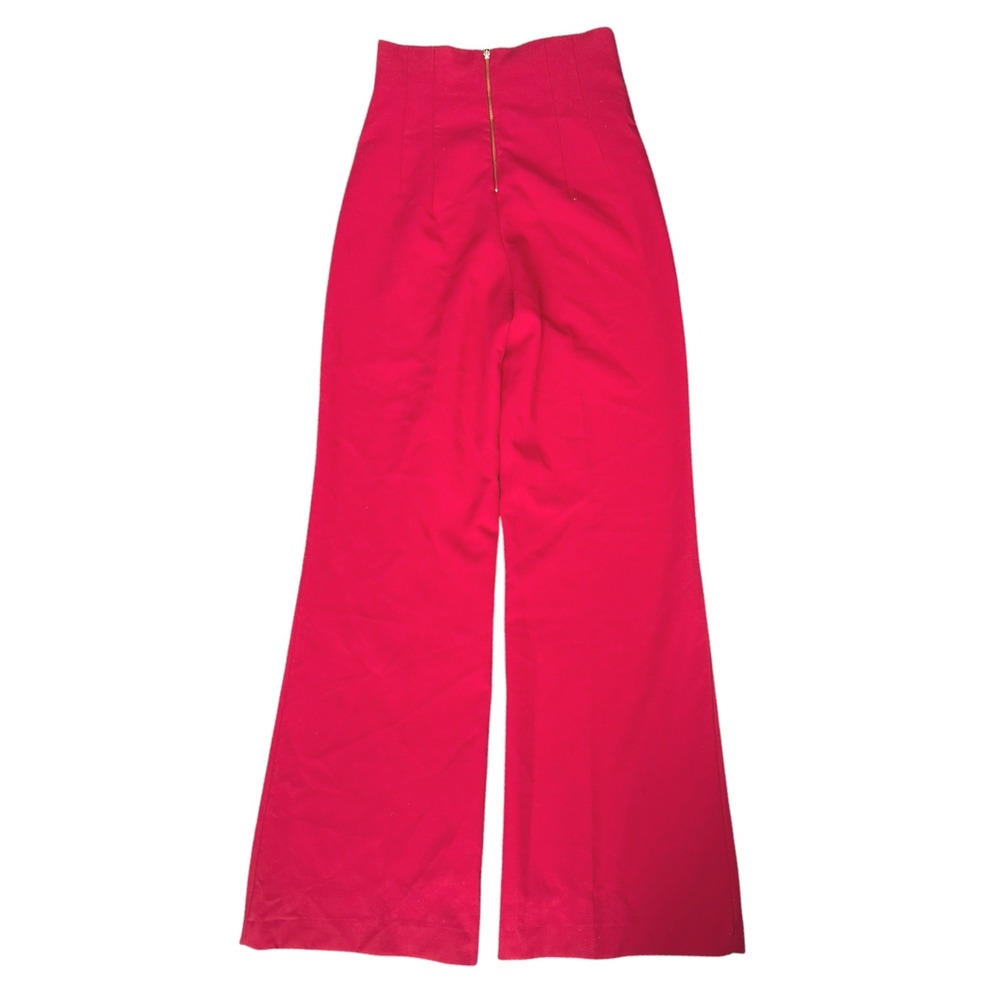 Zara ultra high rise red wide leg pants Size small